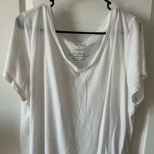 Torrid Classic Fit V-Neck Tee in White